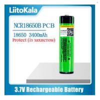 Акумулятор 18650, LiitoKala NCR 34B-PCB, 3400mAh, З ЗАХИСТОМ, ОРИГІНАЛ