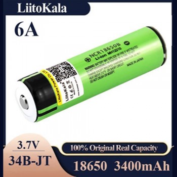 Аккумулятор 18650, LiitoKala NCR 34B-JT, 3400mAh, ОРИГИНАЛ