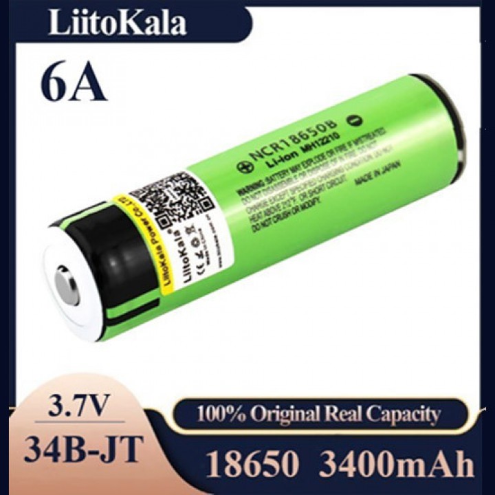 Акумулятор 18650, LiitoKala NCR 34B-JT, 3400mAh, ОРІГІНАЛ