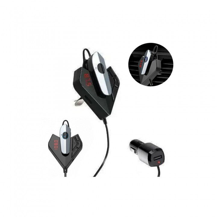 FM модулятор, трансмітер автомобільний FM V11 BT з гарнітурою Bluetooth