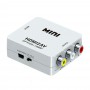 Конвертер адаптер з HDMI на AV тюльпани RCA перехідник перетворювач 1080P відео та аудіо