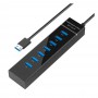 Розгалужувач хаб на 7 портів HUB Super Speed 7 Ports (USB to USB3.0*7) 30см