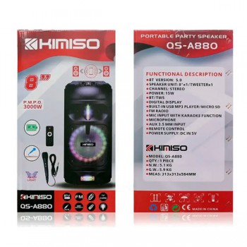 Колонка музыкальная портативная Bluetooth Kimiso QS-A880