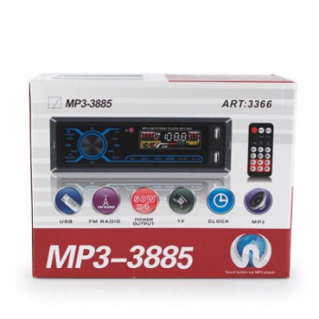 Автомагнітола MP3 3885 ISO 1DIN сенсорний дисплей