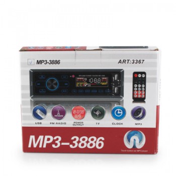 Автомагнітола MP3 3886 ISO 1DIN сенсорний дисплей