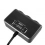 Разветвитель прикуривателя OLESSON 1639 с вольтметром и USB QUICK CHARGE 3.0 (3 гнезда+2 USB)