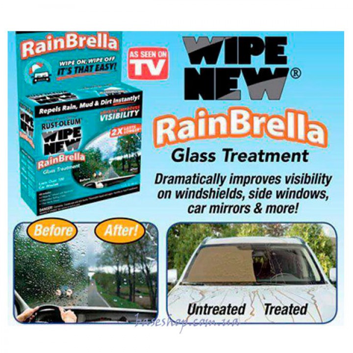 Жидкость для защиты стекла от воды и грязи Rain Brella