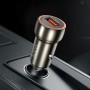 Автомобільний зарядний пристрій Car Charger Z46 Blue shield single port QC3.0, Metal gray