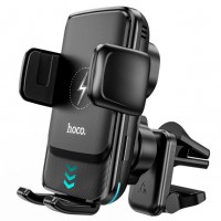 Автоутримувач Hoco S35 Smart alignment wireless charging, Black