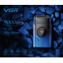 Електробритва VGR V-377 BLUE шейвер, подвійне лезо, регулювання потужності 7000-9000 RPM, LED display