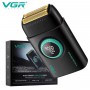 Електробритва VGR V-378 BLACK шейвер, подвійне лезо + тример, регулювання потужності 7000-9000 RPM, LED display
