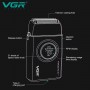 Електробритва VGR V-378 BLACK шейвер, подвійне лезо + тример, регулювання потужності 7000-9000 RPM, LED display