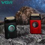 Електробритва VGR V-378 BLACK шейвер, подвійне лезо + тример, регулювання потужності 7000-9000 RPM, LED display