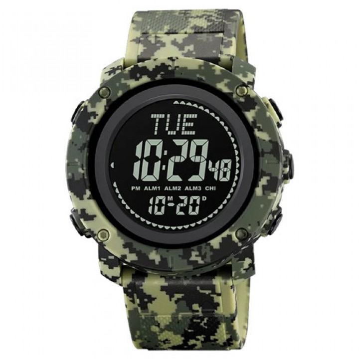 Часы наручные 2095CMGN SKMEI, ARMY GREEN CAMOUFLAGE, Compass