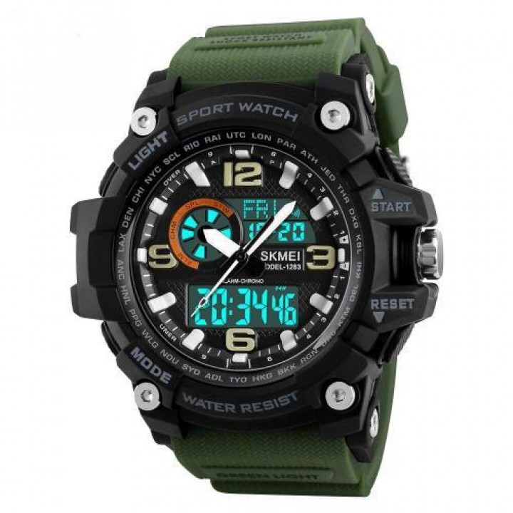 Часы наручные 1283AG SKMEI, ARMY GREEN