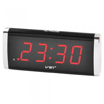 Часы сетевые VST-730-1 красные, 220V