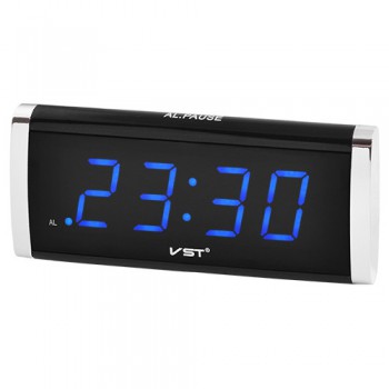 Часы сетевые VST-730-5 синие, 220V