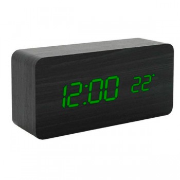 Часы сетевые VST-862-4 зеленые, температура, USB
