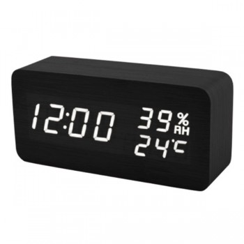 Часы сетевые VST-862S-6 белые,температура, влажность, USB