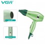 Фен складаний VGR V-432 GREEN, 3 рівні обдування, низький рівень шуму, 1000 Вт