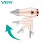 Фен складаний VGR V-432 PINK, 3 рівні обдування, низький рівень шуму, 1000 Вт