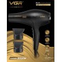 Фен професійний VGR V-406 BLACK, 3 рівні обдування, 3 рівні температури, 2 насадки, 3000 Вт