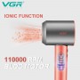 Фен професійний VGR V-440 GREEN, 3 рівні обдування, 3 рівні температури, 110000 RPM, 3 насадки