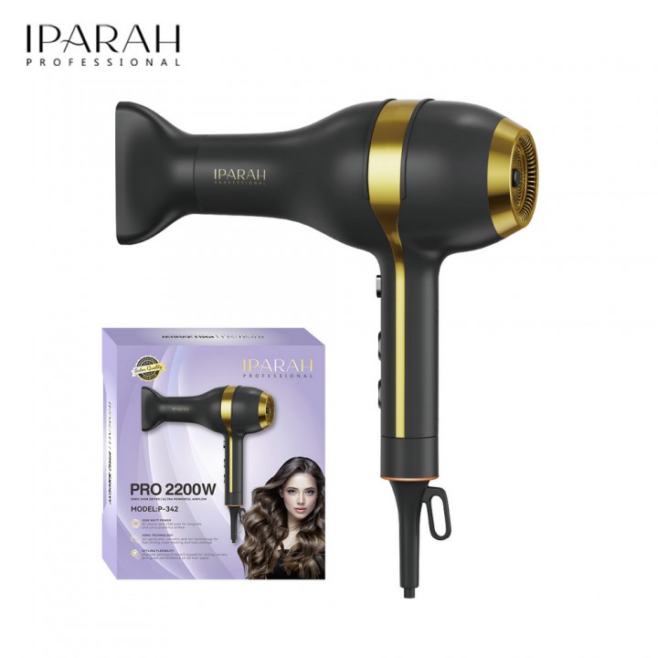 Професійний фен IPARAH P-342, 2 рівня обдува, 3 рівня температури, 2000-2200W