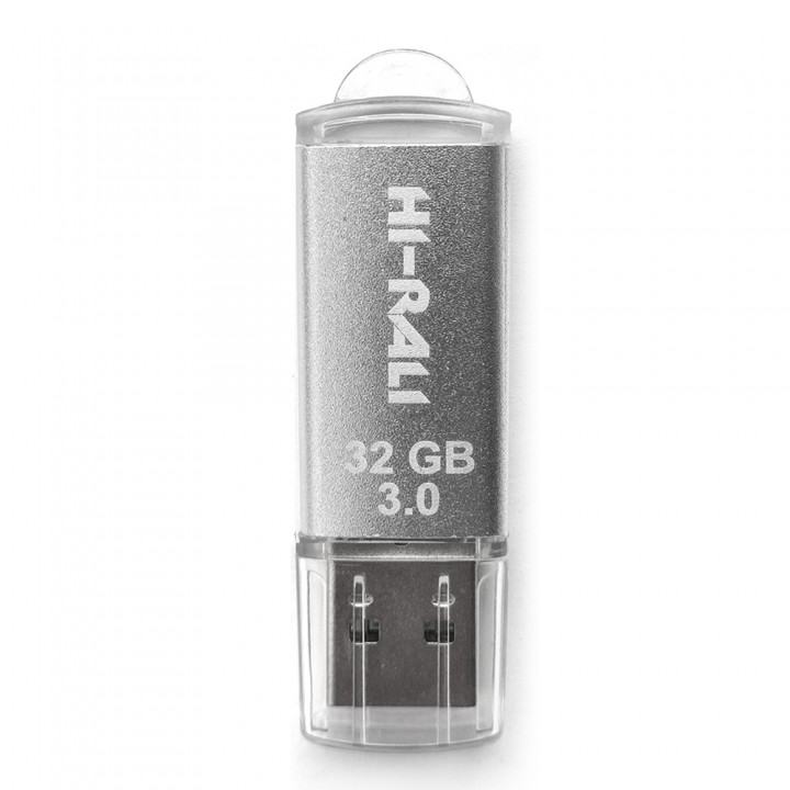 Накопичувач 3.0 USB 32GB Hi-Rali Rocket серiя срібло