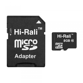 Карта памяти microSDHC 8GB class 10 Hi-Rali (с адаптером)