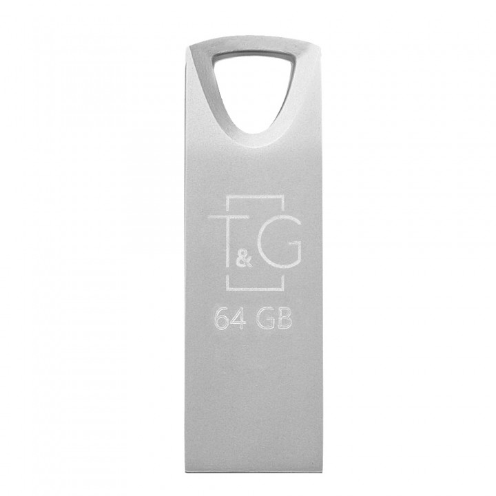 Накопичувач USB 64GB T&G металева серія 117 срібло