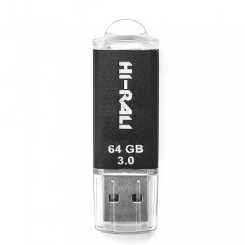 Накопичувач 3.0 USB 64GB Hi-Rali Rocket серiя чорний