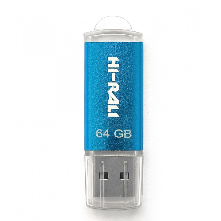 Накопичувач USB 64GB Hi-Rali Rocket серiя синій