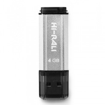 Накопичувач USB 4GB Hi-Rali Stark серiя срібло
