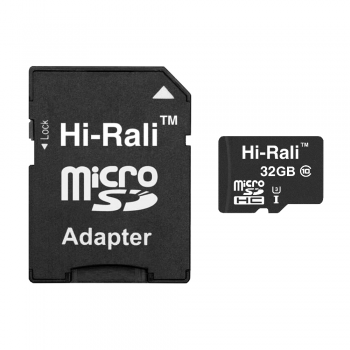 Карта пам'яти microSDHC (UHS-3) 32GB class 10 Hi-Rali (з адаптером)