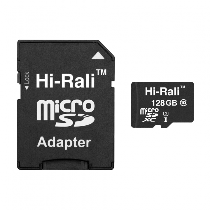 Карта пам'яти microSDXC (UHS-3) HI-RALI 128GB class 10 (з адаптером)