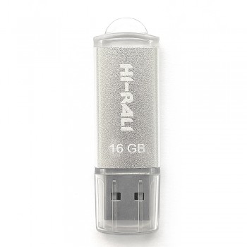 Накопичувач USB 16GB Hi-Rali Rocket серiя срібло