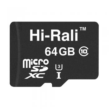 Карта пам'яти microSDXC (UHS-3) 64GB class 10 Hi-Rali (без адаптера)