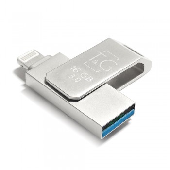 Накопичувач 3.0 USB + Lightning 256GB T&G металева серія 008