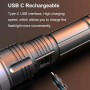 Ліхтар PLD-008 WHITE LASER LED PM10-TG, Li-Ion акумулятор, power bank, індикація заряду, ЗУ Type-C, zoom, Box