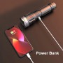 Ліхтар PLD-008 WHITE LASER LED PM10-TG, Li-Ion акумулятор, power bank, індикація заряду, ЗУ Type-C, zoom, Box