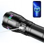 Фонарь NIGHT VISION FLUORESCENCE G01-PM50-TG, индикация заряда, 4x18650, ЗУ Type-C, zoom, Box