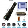 Ліхтар NIGHT VISION FLUORESCENCE PLD-509 WHITE LASER LED PM10-TG, 1х26650, power bank, індикація заряду, ЗУ Type-C, zoom, Box