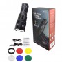 Фонарь NIGHT VISION FLUORESCENCE AK177-1 WHITE LASER LED PM60-TG, 4х18650, power bank, индикация заряда, ЗУ