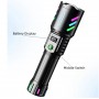 Фонарь NIGHT VISION FLUORESCENCE 1143-WHITE LASER LED PM10-TG, 1x18650, power bank, ЗУ Type-C, zoom