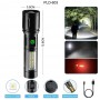 Ліхтар PLD-603 WHITE LASER LED PM10-TG+18SMD (white+red), Li-Ion акумулятор, індикація заряду, ЗУ Type-C, zoom, Box