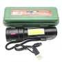 Фонарь NIGHT VISION FLUORESCENCE BL-627-TG+COB, Li-Ion аккумулятор, индикация заряда, ЗУ Type-C, zoom