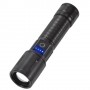 Ліхтар PLD-606 WHITE LASER LED PM10-TG, 1х18650/3xAAA, power bank, індикація заряду, ЗУ Type-C, zoom, Box