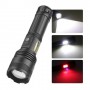 Фонарь PLD-P815 WHITE LASER LED PM10-TG+COB(white+red), 1х18650, power bank, индикация заряда, ЗУ Type-C,