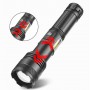 Фонарь PLD-P815 WHITE LASER LED PM10-TG+COB(white+red), 1х18650, power bank, индикация заряда, ЗУ Type-C,